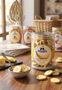 فواكه مجففه بالتبريد موز