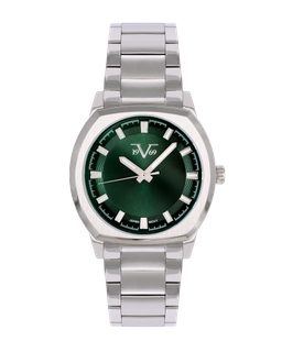 ساعة رجالية ماركة V19.69 فضي مينا اخضر موديل VSSGR27722G