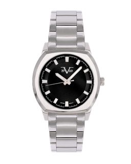 ساعة رجالية ماركة V19.69 فضي مينا اسود موديل VSSBK27722G