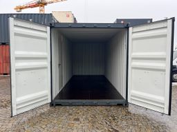 Contenedor de 20 pies en color antracita con puerta de acero
