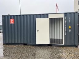 Contenedor de 20 pies en color antracita con puerta de acero