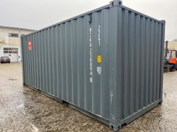 Contenedor de 20 pies en color antracita con puerta de acero