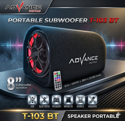ADVANCE T-103 BT 8" Subwoofer Speaker