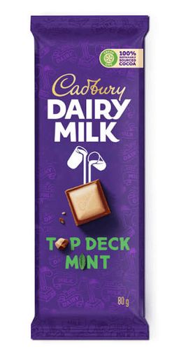 Cadbury dairy milk top deck mint 80gm