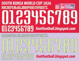 Font Vector South Korea World Cup 2026 kit