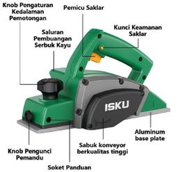 ISKU ELECTRIC PLANER IS900026 + pisau pleaner