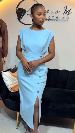 Slit side formal dress