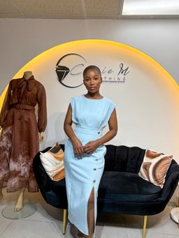 Slit side formal dress