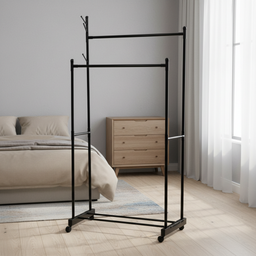 10700083  - PP DOUBLE LAYER CLOTHING RACK