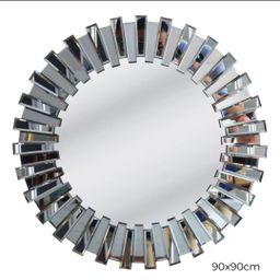 Aesthetic Sunburst Circle Mirror (90x90cm) – 