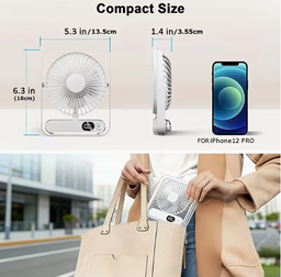 5 Speed Portable USB Rechargeable Desktop Fan