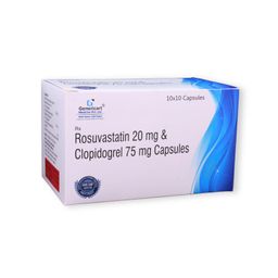 Rosuvastatin + Clopidogrel Capsules 20 Mg Capsule