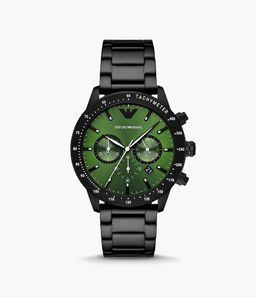 Armani Chronograph Black Stainless Steel 