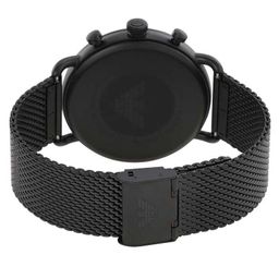 Armani Aviator Chronograph Blue Dial Black Mesh Bracelet