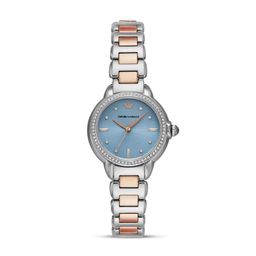 Armani Mia Light Blue Dial Two-Tone
