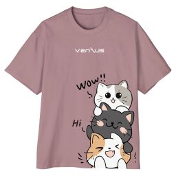 "Cat Stack" Playful Tee - Ventus
