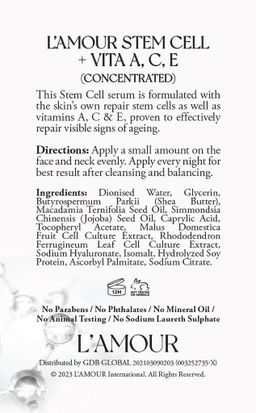 L'amour Stem Cell + Vita A,C Concentrated (6psc)