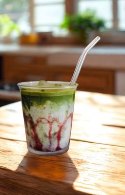 Iced Raspberry Matcha Latte 🧊