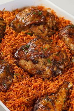 Jollof Rice With chicken 