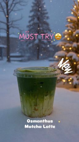 Osmanthus Matcha Latte 🌼✨