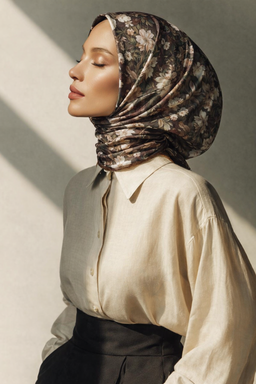 Delight Scented Japan Voile Square Scarf in Timeless