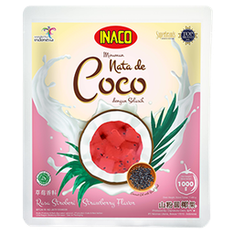 INACO Nata de Coco 1KG Strawberry x 12