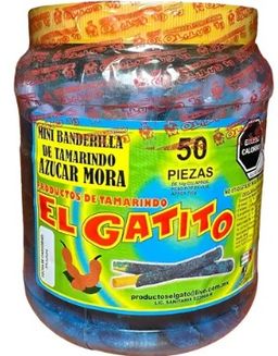 BANDERILLA AZUCAR MORA AZUL GDE GATITO VIT C/50 PZS