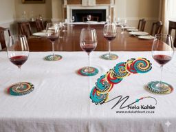 Telephone scobby wire glass coasters 