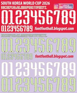 Font Vector South Korea World Cup 2026 kit