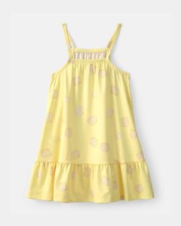 Toddler Girl Shell Swim Dress Coverup - Yellow