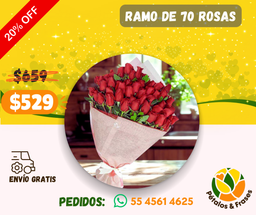 Ramo de 70 rosas
