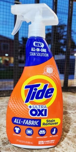 Tide +Ultra Oxi All-Fabric Laundry Stain Remover Spray, 22 fl oz