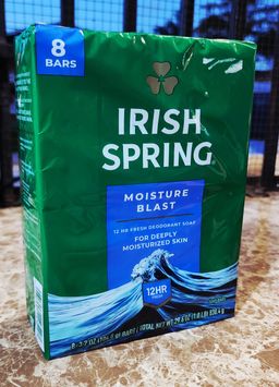 Irish spring 8 bars moisture blast 8- 3.7 oz bars
