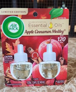 Airwick infused with natural essential oil Apple cinnamon medley (2 refills)