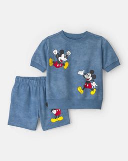 Toddler Boy 2-Piece ©Disney Mickey French Terry Top & Short Set