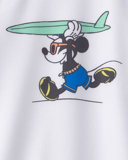 Toddler Boy Disney© Mickey Mouse Long-Sleeve Rashguard - Blue/White
