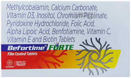 Methylcobalamin + Calcium Carbonate + Vitamin D3 2000 Iu,Lnositol + Chromium Picolinate + Pyridoxine Hydrochloride + Folic Acid + Alpha Lipic Acid + Benfotiamine + Vitamin C + Vitamin E + Biotin Tablet 1500 Mcg Tablet