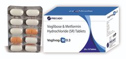Metformin Hydrochloride (Sustained Release) + Voglibose Tablets 500 Mg Tablet