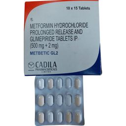 Metformin Hydrochloride (Prolonged Release) + Glimepiride Tablets 500 Mg Tablet