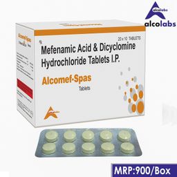 Mefenamic Acid + Dicyclomine Hydrochloride Tablets 250 Mg Tablet