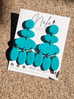 Turq oval chandelier