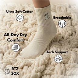 [10257] – Unisex Cotton Quarter Socks– Cushioned Sole, Breathable & All-Day Comfort