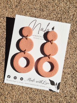 Creamy Peach circle drop