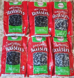 Victor natural raisins 1.33 oz