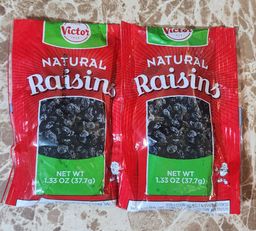 Victor natural raisins 1.33 oz