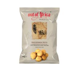 Out of africa macadamia kernels dry roasted and salted 250g