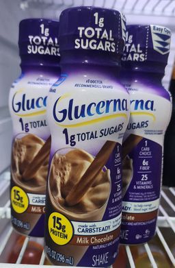 Glucerna 1g total sugar milk chocolate shake 10 oz