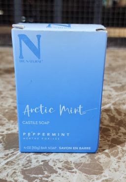 Dr. Natural artic mist castile peppermint bar soap