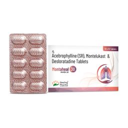 Acebrophylline (Sr) + Desloratadine + Montelukast Tablets 200Mg Tablet