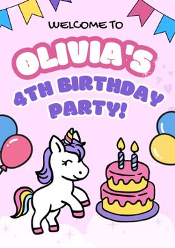 Customize Birthday Foam Board Poster Welcome Sign